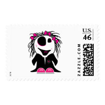 cute little zombie girly stamp