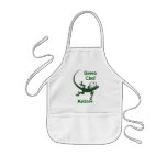 Cute Lizard Green Chef Custom Child's Apron