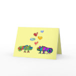 Cute Lizard Love Card cards