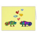 Cute Lizard Love Card
