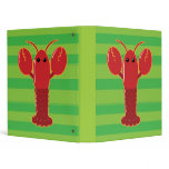 Cute Lobster 3 Ring Binder