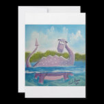 Cute loch ness monster picture invitations