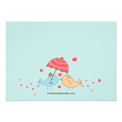 Cute Love Birds Bridal Shower Custom Invite