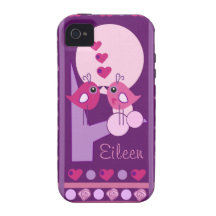 Cute Love Birds iPhone 4 case-mate with Name