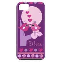 Cute Love Birds iPhone 5 case-mate with Name