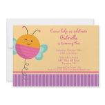 Cute Love bug Bumble Bee Birthday Party Invitation