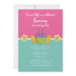 Cute Love bug Bumble Bee Birthday Party Invitation
