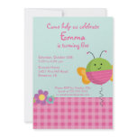 Cute Love bug Bumble Bee Birthday Party Invitation