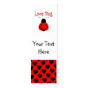 Cute Love Bug Heart Ladybug Bookmark business cards