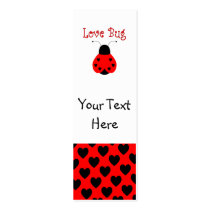 Cute Love Bug Heart Ladybug Bookmark business cards by bugspot Cute Love Bug Heart Ladybug Bookmark business cards