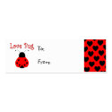 Cute Love Bug Heart Ladybug Gift Tags