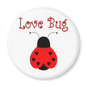 Cute Love Bug Heart Ladybug Magnet