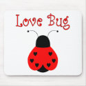 Cute Love Bug Heart Ladybug Mousepad