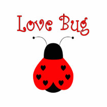 Cute Love Bug Heart Ladybug Ornament photo sculptures