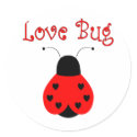 Cute Love Bug Heart Ladybug Sticker