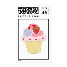 Cute Love Cupcake Postage