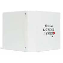 Cute, "Love is Madness" design Binders