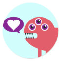 Cute Love Monster stickers by QueenHare Cute Love Monster stickers