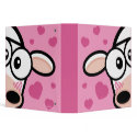 Cute Love Struck Cow 1.5" Binder by LisaMarieDesign Cute Love Struck Cow 1.5" Binder