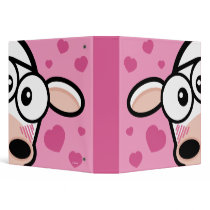 Cute Love Struck Cow 1.5" Binder