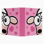 Cute Love Struck Cow 1.5" Binder binders