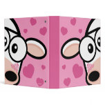 Cute Love Struck Cow 1" Binder