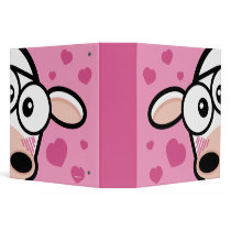 Cute Love Struck Cow 2" Binder by LisaMarieDesign Cute Love Struck Cow 2" Binder