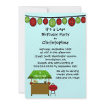 Cute luau boys birthday party invitation