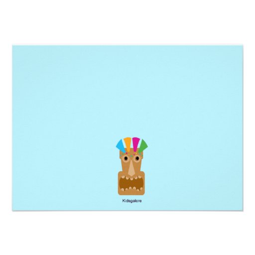 Cute Luau Girl with Blonde Hair Thank You Card Custom Invites