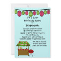 Cute luau girls birthday party invitation invitation