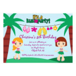Cute Luau Party Birthday Party Invitations