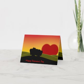 Cute Lucky Pinkie Valentine's Day Note Card