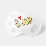 Cute Macaroni and Cheese Cartoon Pacifier pacifiers