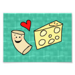 Cute Macaroni Loves Cheese Art Print photography