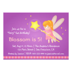 Cute Magical Fairy Theme, Girl Birthday Party Custom Invites