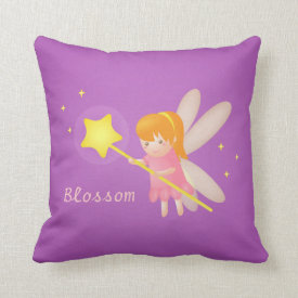 Cute Magical Fairy with Wand, For Girls Pillows
