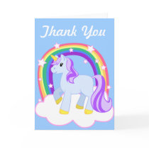 Cute Magical Unicorn with rainbow (Customizable!) Greeting Cards