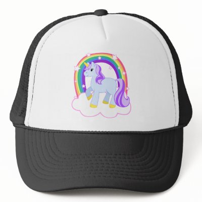 Cute Magical Unicorn with rainbow (Customizable!) Trucker Hat