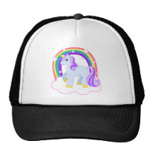 Cute Magical Unicorn with rainbow (Customizable!) Trucker Hat