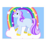Cute Magical Unicorn with rainbow (Customizable!) Postcard