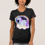 Cute Magical Unicorn with rainbow (Customizable!) t-shirts