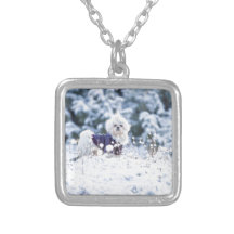 Cute Maltese Dog Pendant