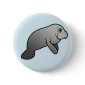 Cute Manatee Round Button