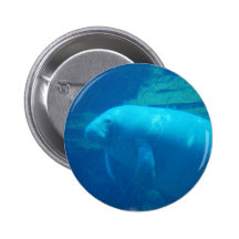 Cute Manatee Button