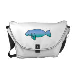 Cute manatee messenger bag