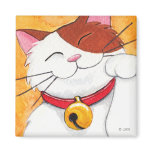 Cute Maneki Neko Lucky Calico Cat magnets