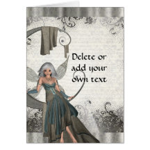 Cute manga fairy greeting cards