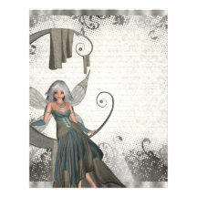 Cute manga fairy letterhead design