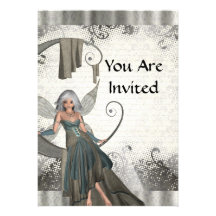 Cute manga fairy personalized invites