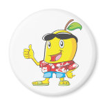 Cute Mango in Hawaiian Shirt Two Thumbs Up! Fridge Magnet